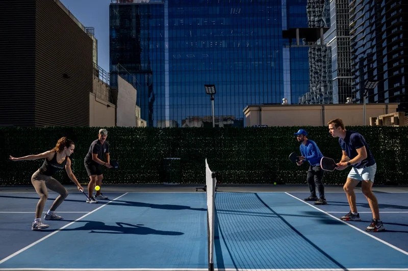 Pickleball เป็นกีฬาที่เติบโตเร็วที่สุดในอเมริกา (Photo by AFP)