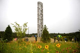 หอคอยแห่งสรรพเสียงประจำ Flight 93 National Memorial (ภาพจาก: Jeff Swensen/Getty Images via AFP)