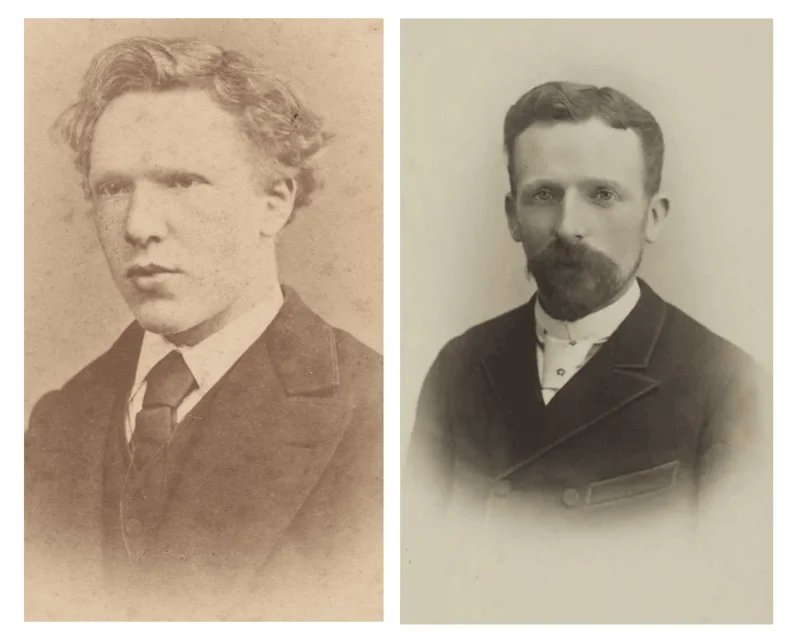 วินเซนต์ แวน โก๊ะ (ซ้าย) และธีโอ น้องชายของเขา [ภาพ: Van Gogh Museum, Amsterdam (Vincent van Gogh Foundation)]