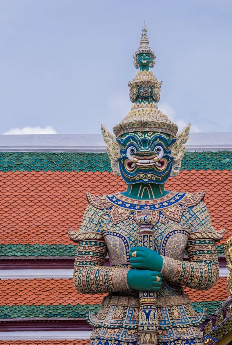 A yaksha figure, or giant from 'Ramakien' epic, in Wat Phra Kaew