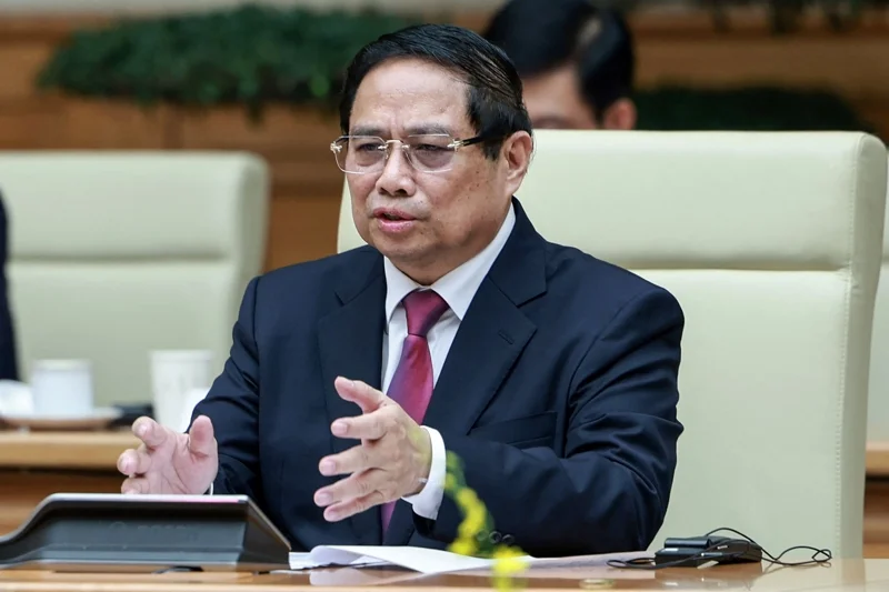 Pham Minh Chinh นายกฯ เวียดนาม ณ กรุงฮานอย เมื่อวันที่ 28 เม.ย. 68 (ภาพจาก: AFP)